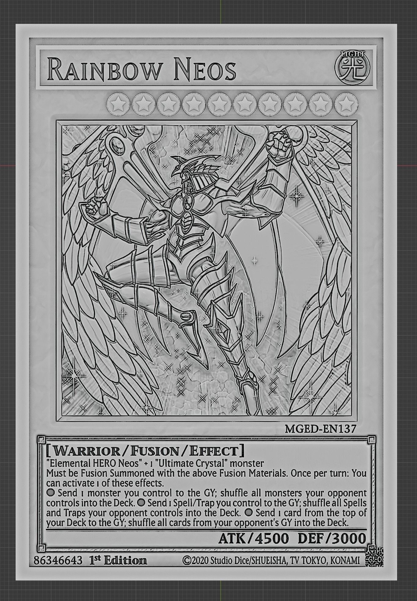 RAINBOW NEOS - YUGIOH 3D model 3D printable | CGTrader