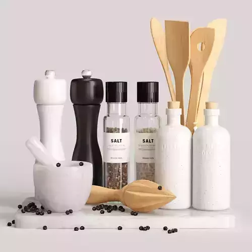 Decor board mortar pepper mills salt containers Set 88