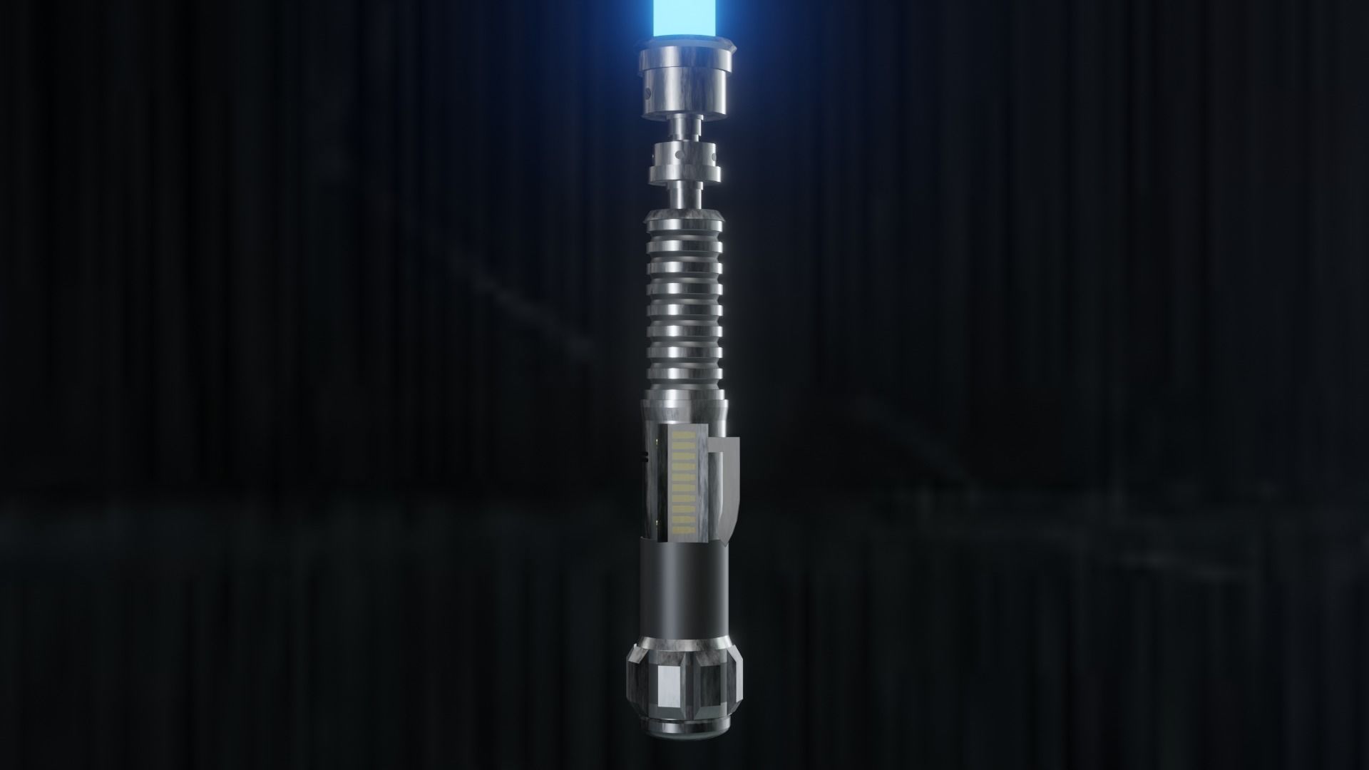 Obi-Wan Kenobi lightsaber Low-poly 3D model_2