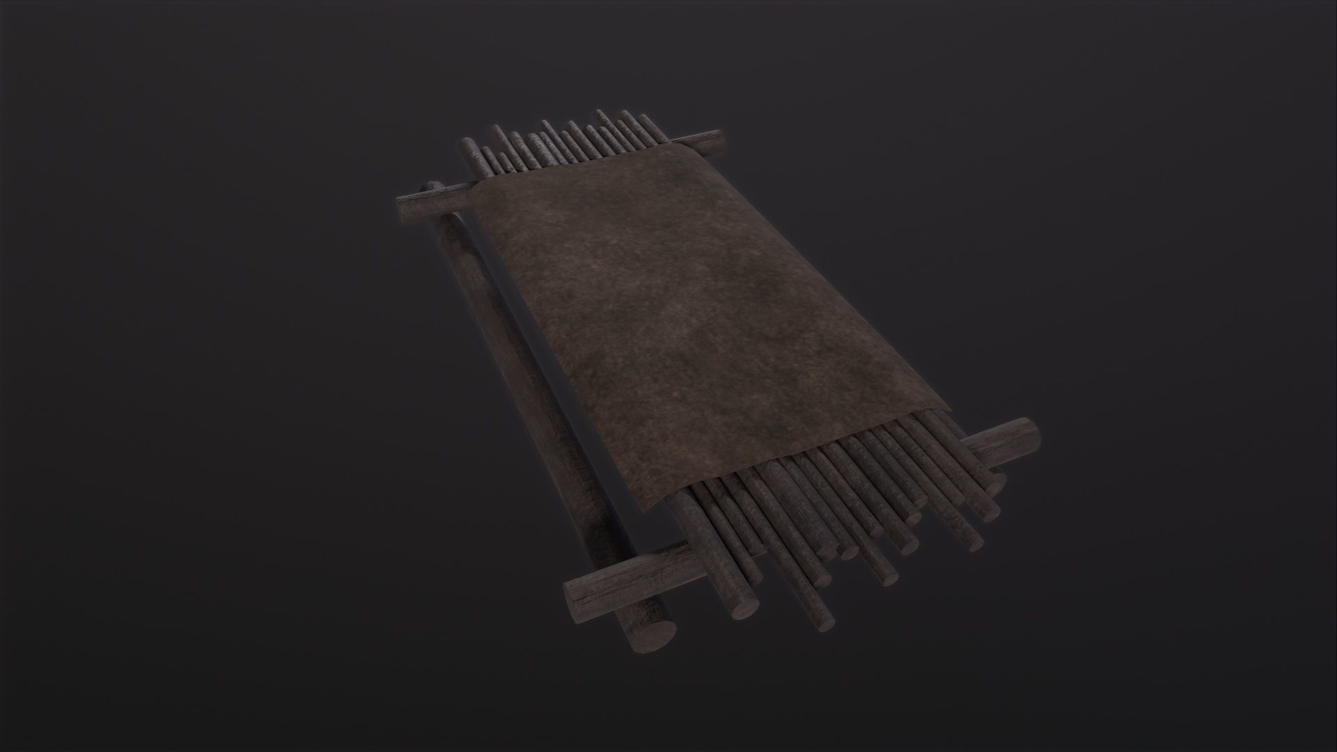 Medieval Bed 3D Model Low-poly 3D model_3