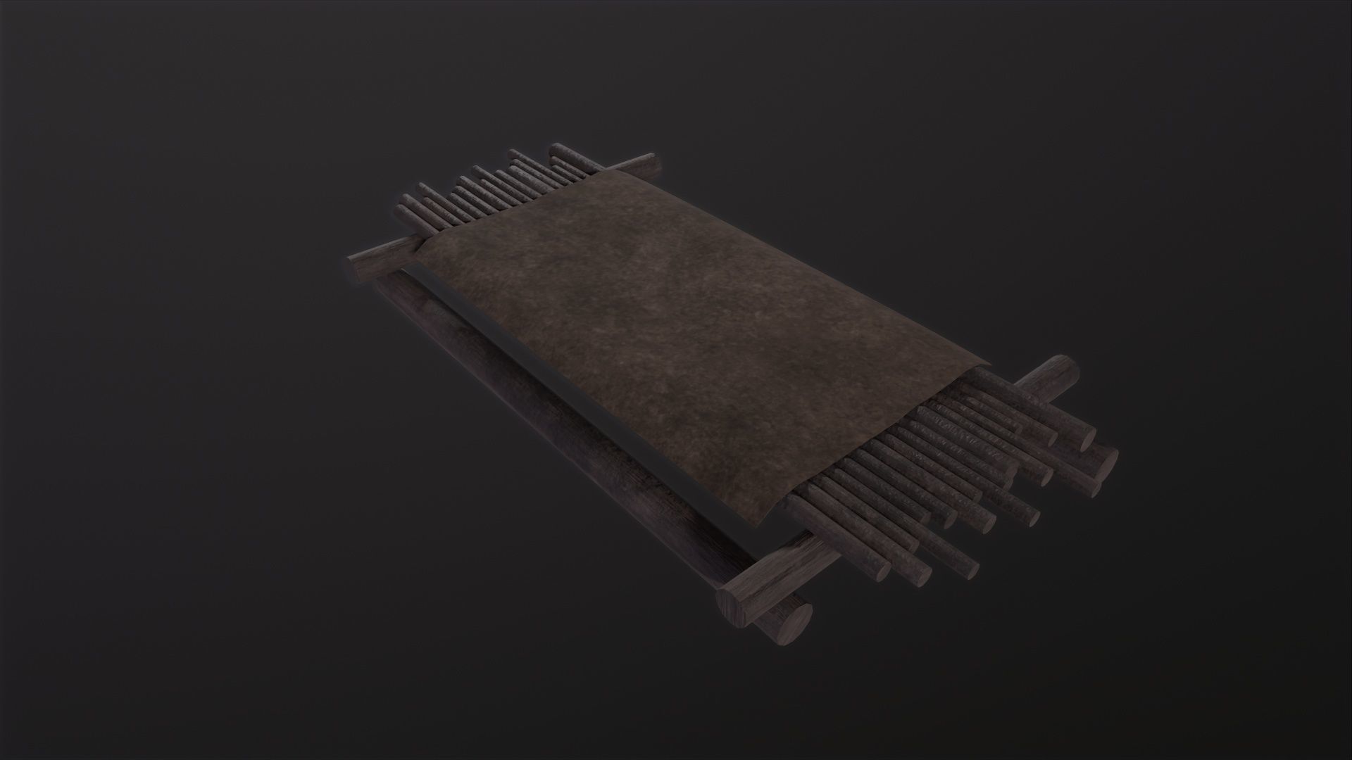 Medieval Bed 3D Model Low-poly 3D model_6