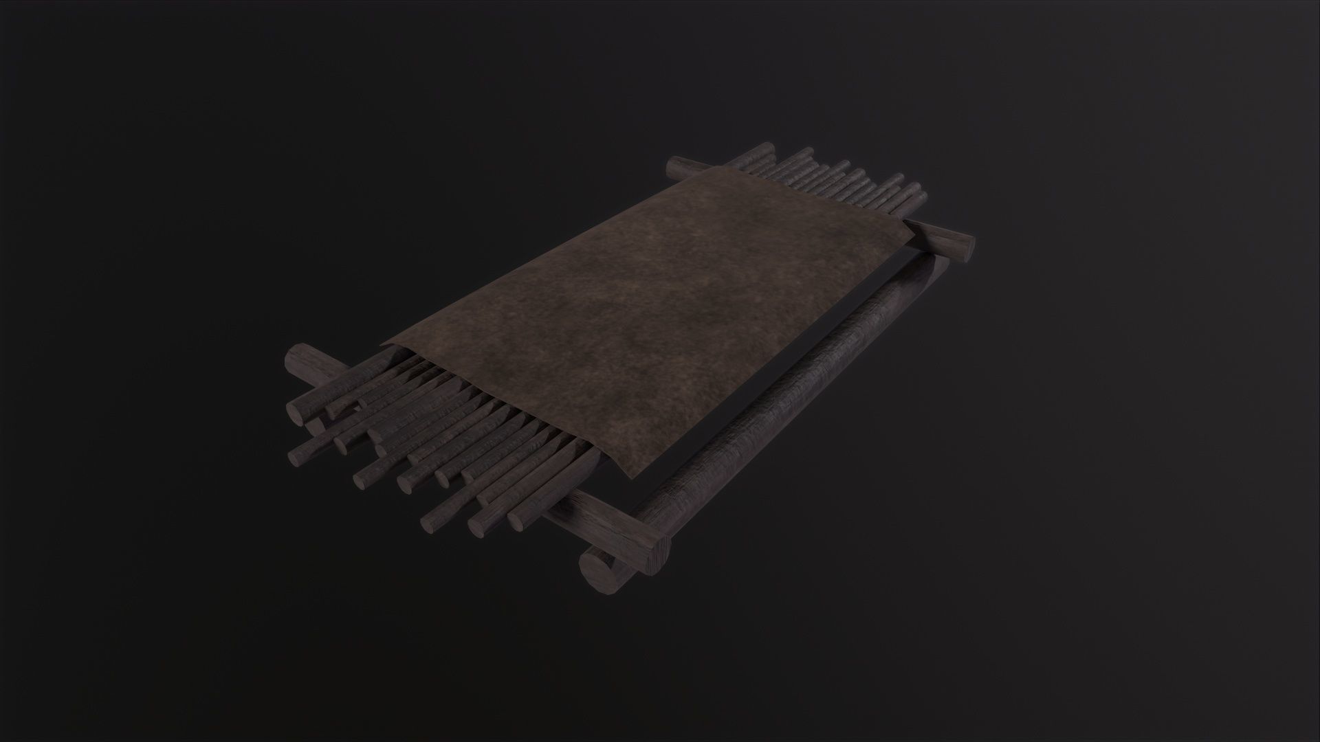 Medieval Bed 3D Model Low-poly 3D model_4