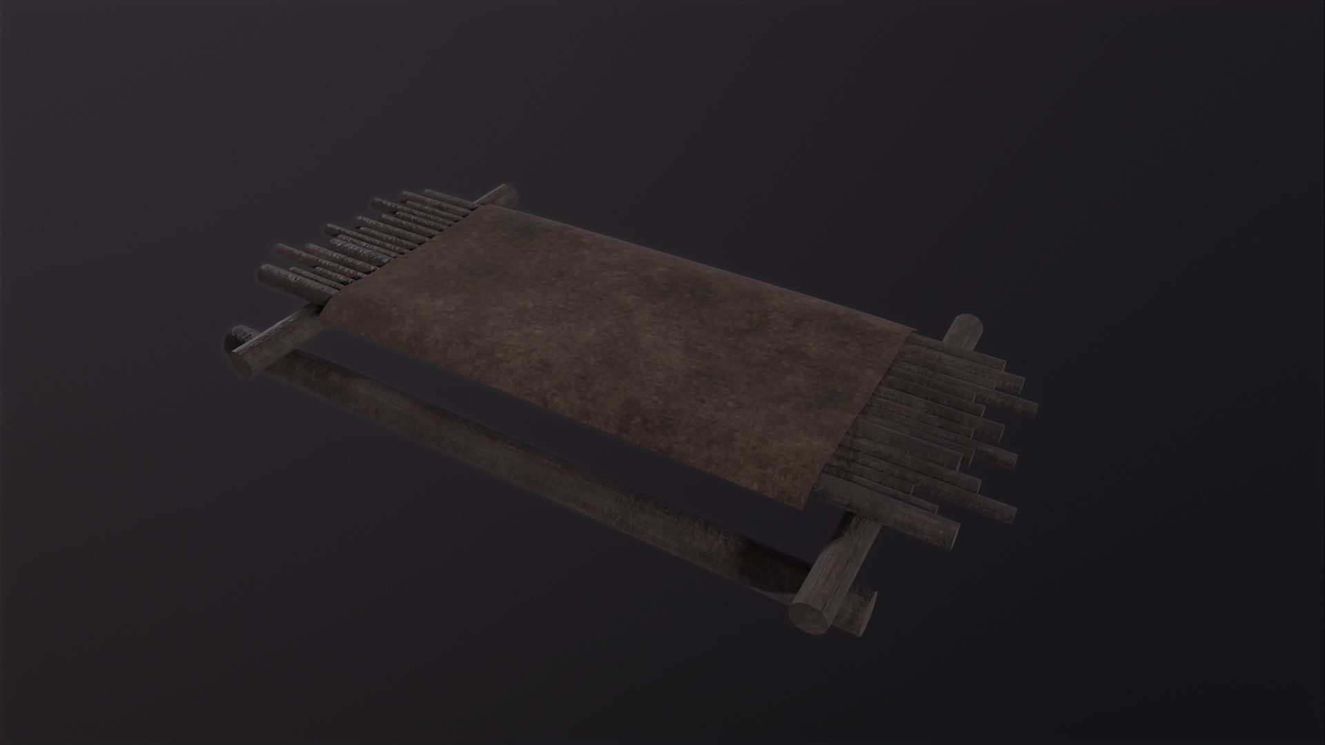 Medieval Bed 3D Model Low-poly 3D model_2