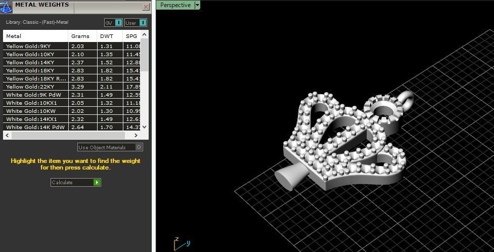 Pendant crown Model 4222 3D print model_7
