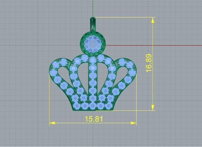 Pendant crown Model 4222 3D print model_6