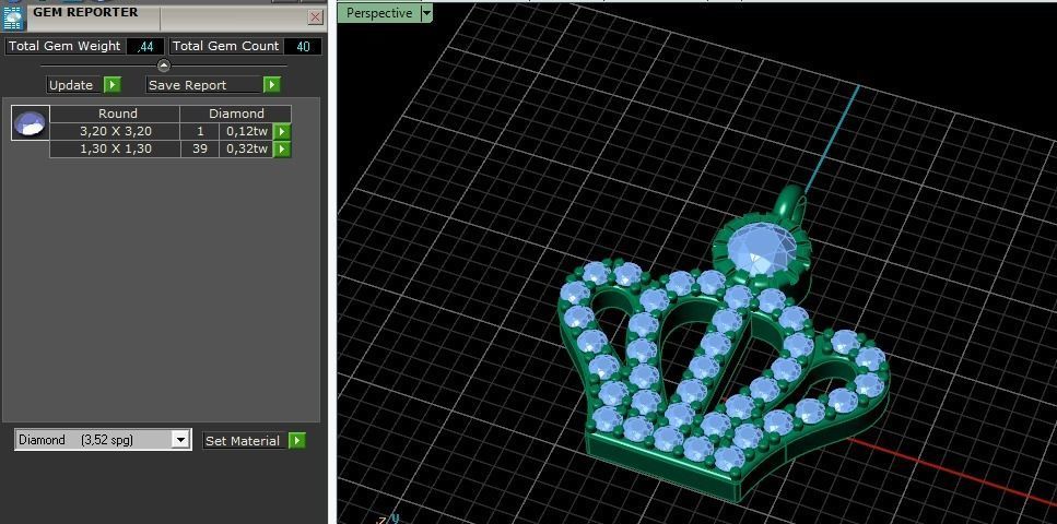 Pendant crown Model 4222 3D print model_8
