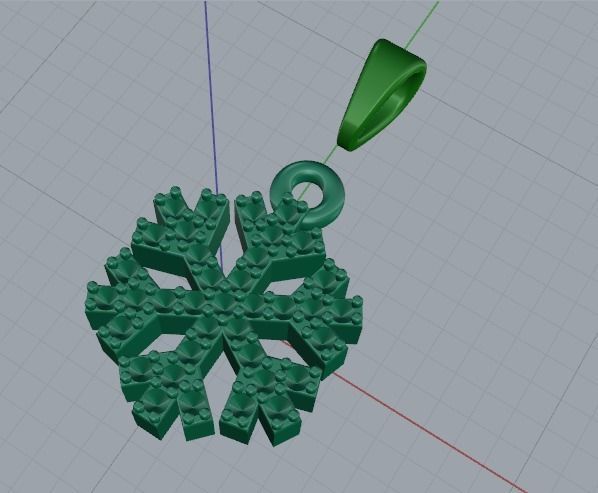 Snowflake pendant Model 4220 3D print model_2
