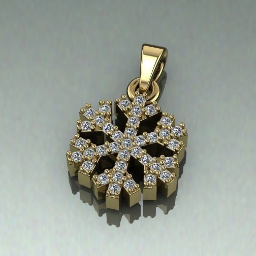 Snowflake pendant Model 4220 3D print model_1