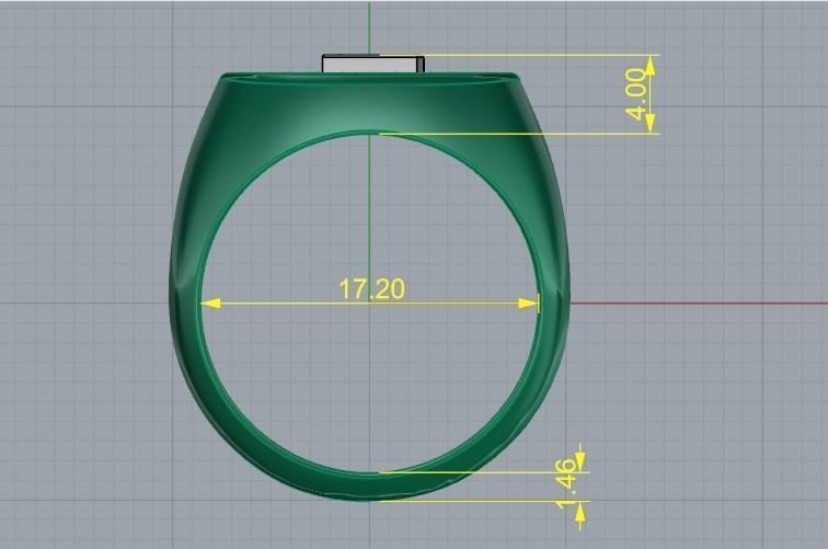 Ring with the letter L Model 4216 3D print model_5