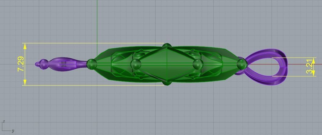 Pendant cross Model 4213 3D print model_6