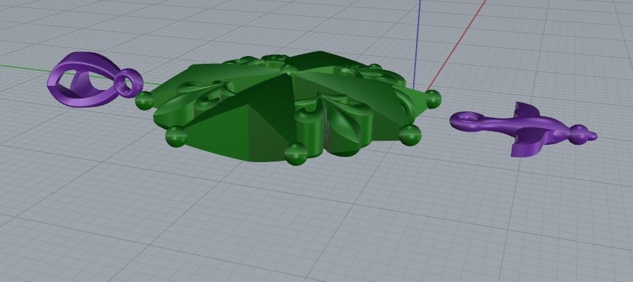 Pendant cross Model 4213 3D print model_3