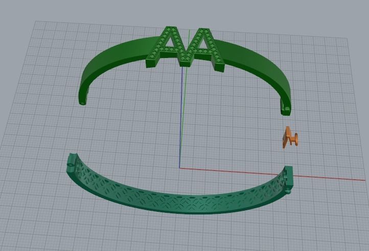 Letter A bracelet Model 4210 3D print model_2