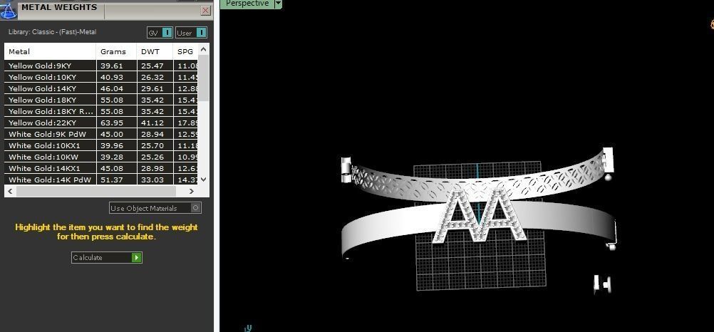 Letter A bracelet Model 4210 3D print model_8