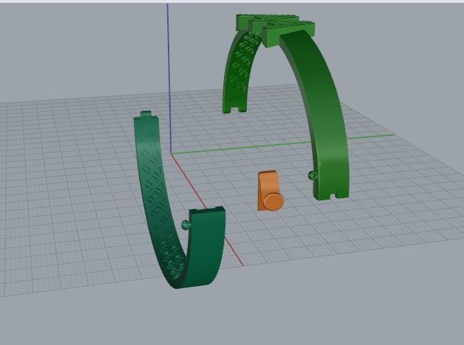 Letter A bracelet Model 4210 3D print model_3