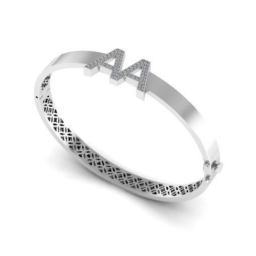 Letter A bracelet Model 4210 3D print model_1