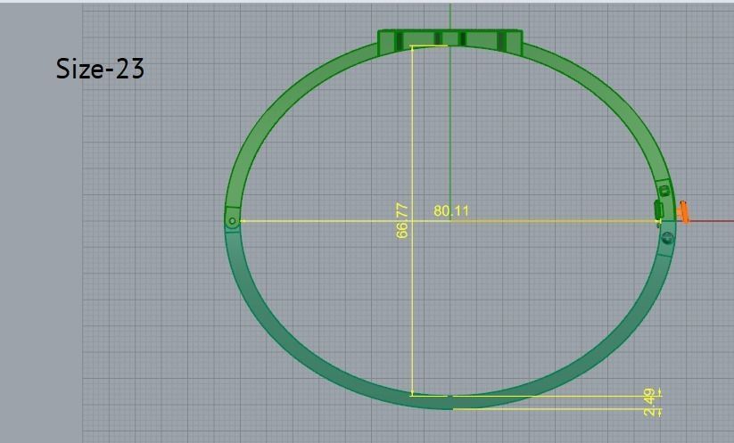 Letter A bracelet Model 4210 3D print model_5