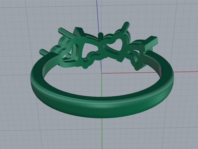 Heart ring Model 4198 3D print model_4