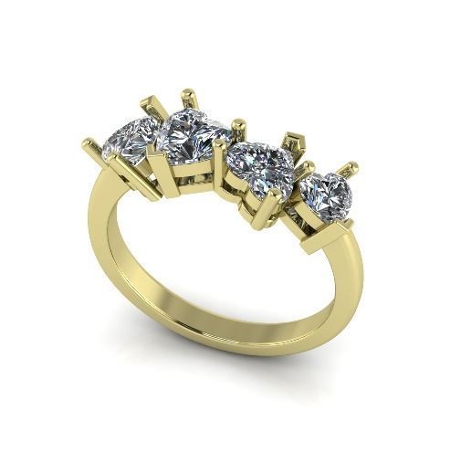 Heart ring Model 4198 3D print model_1