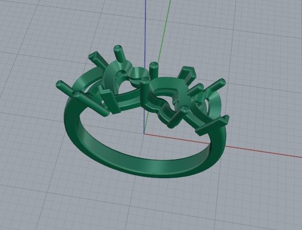 Heart ring Model 4198 3D print model_2