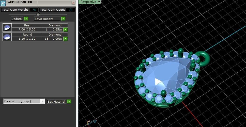 Pear pendant Model 4196 3D print model_8