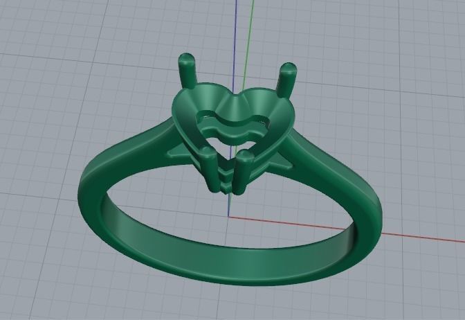 Heart ring Model 4193 3D print model_2