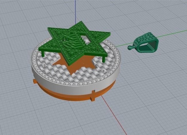 Star of David pendant Model 4188 3D print model_3
