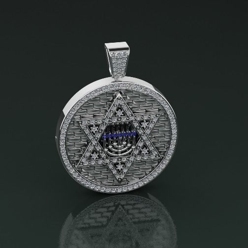 Star of David pendant Model 4188 3D print model_1