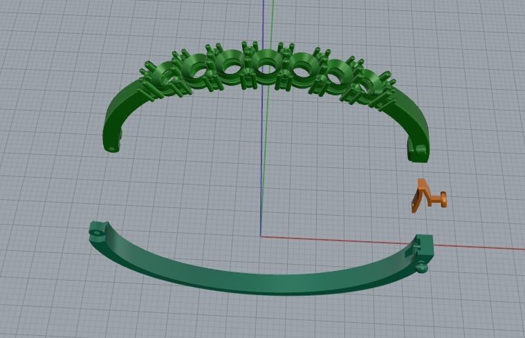 Bracelet size 16 Model 4187 3D print model_2