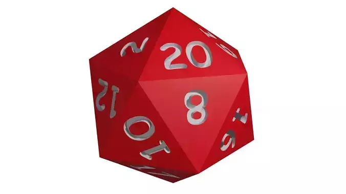 Dungeons and Dragons D20 Die Re-Modeled