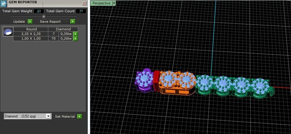 Bracelet Model 4174 3D print model_9