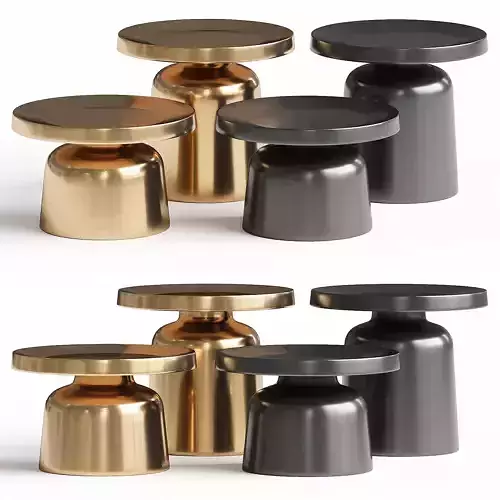 Wilma 2 pikkupoyta beige 3d model 