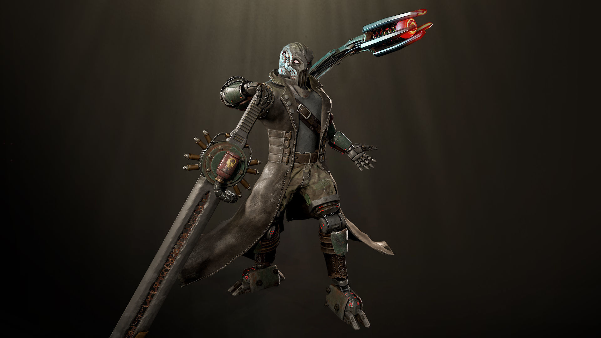 Sci-fi Warrior Low-poly 3D model_7