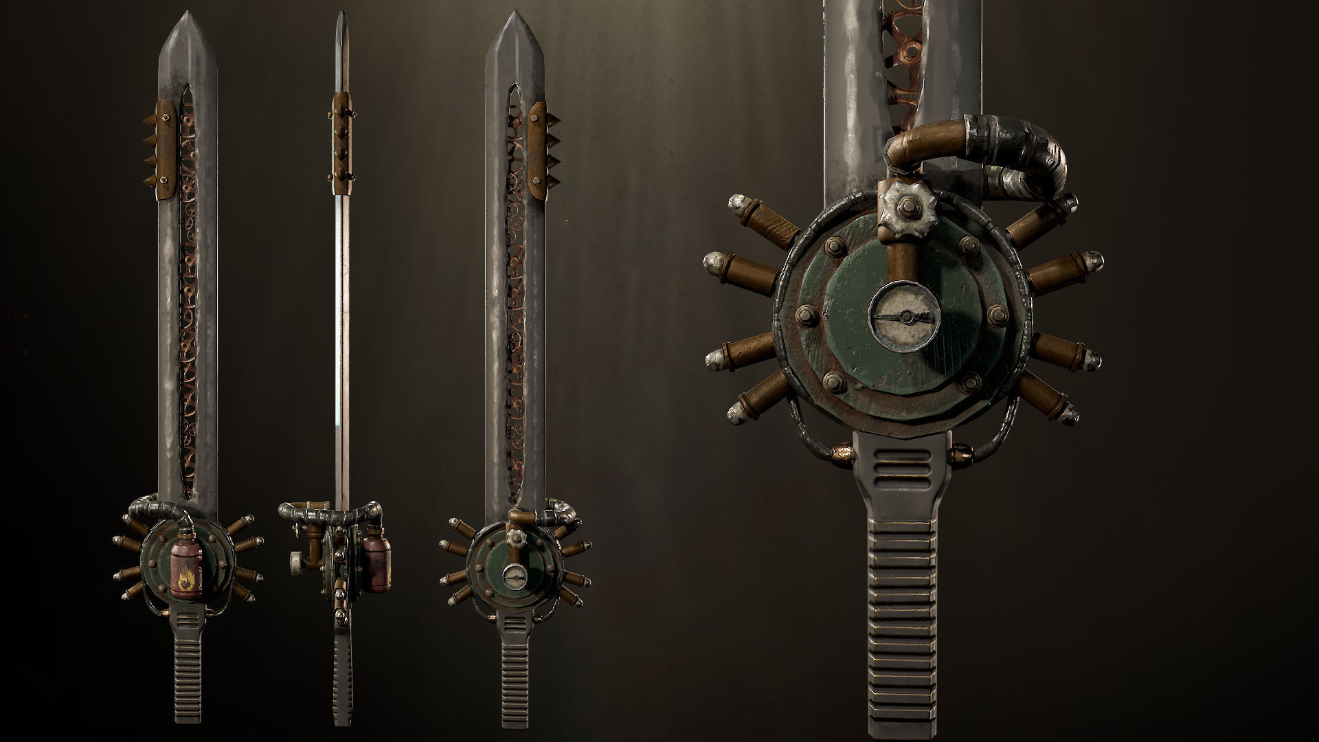 Sci-fi Warrior Low-poly 3D model_6