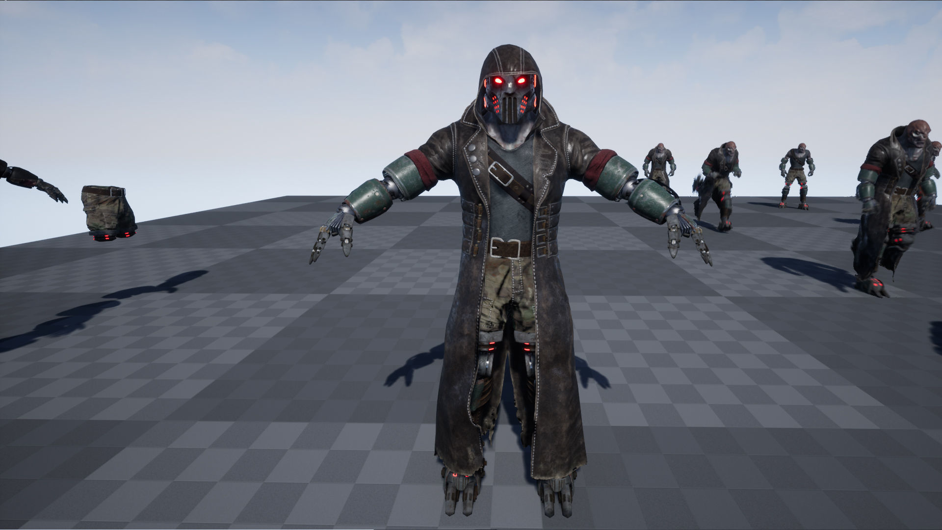 Sci-fi Warrior Low-poly 3D model_16