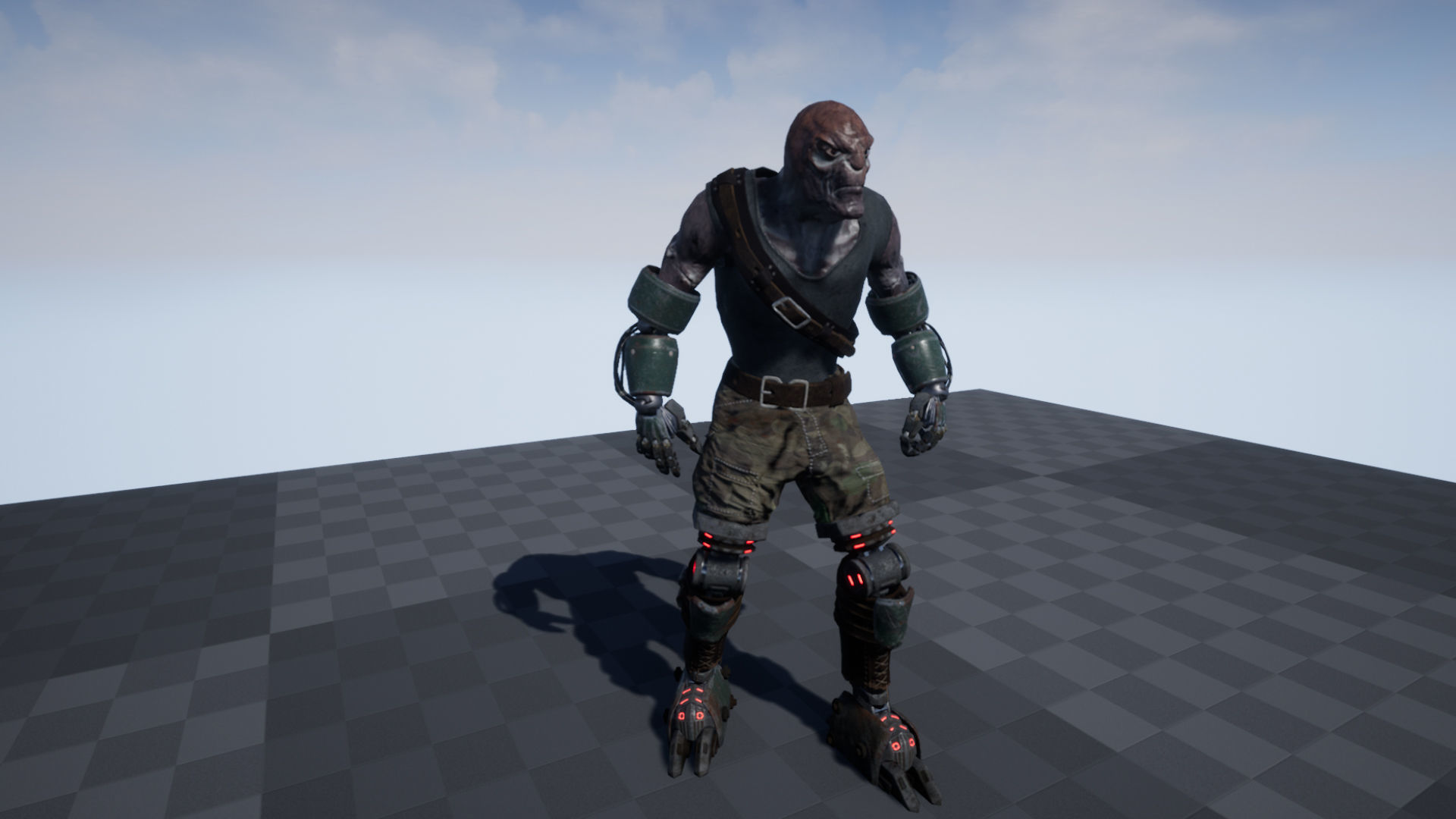 Sci-fi Warrior Low-poly 3D model_17