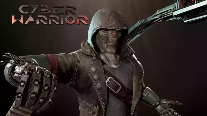 Sci-fi Warrior Low-poly 3D model