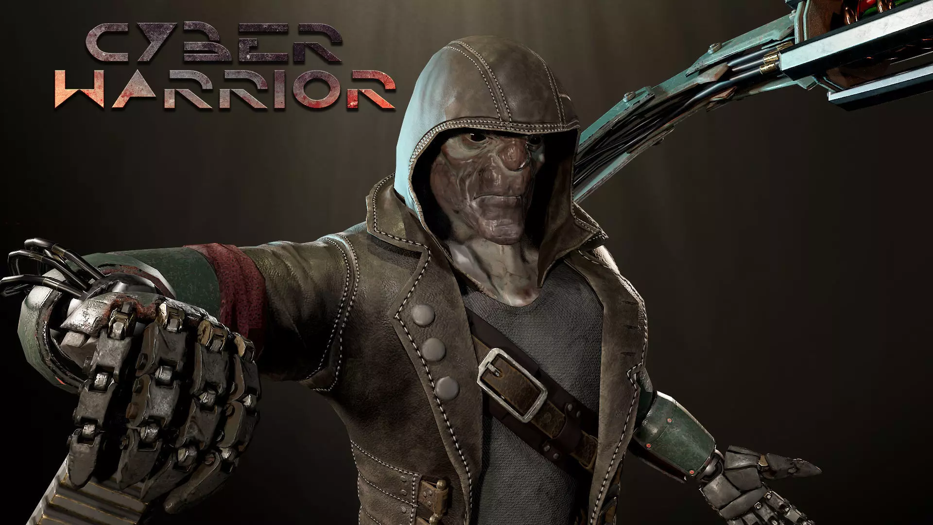 Sci-fi Warrior Low-poly 3D model_0