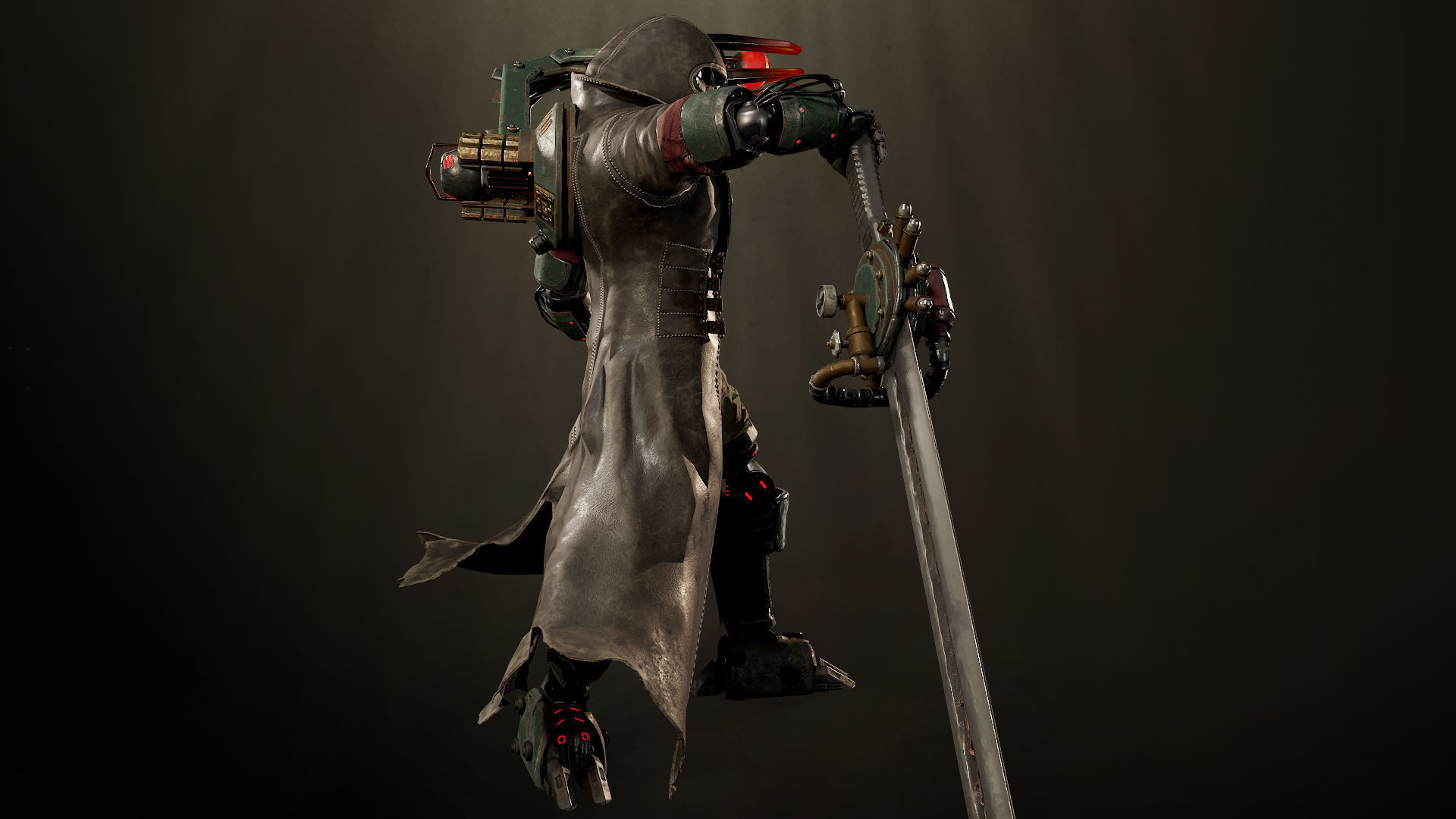 Sci-fi Warrior Low-poly 3D model_10