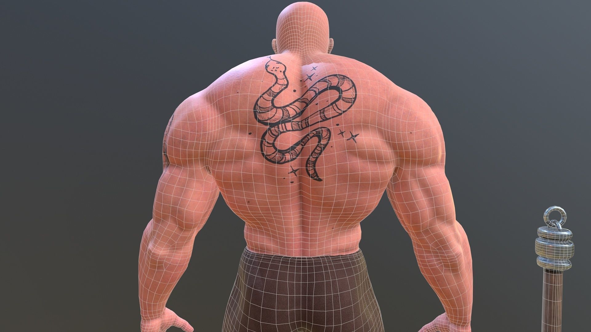 big man Low-poly 3D model_3