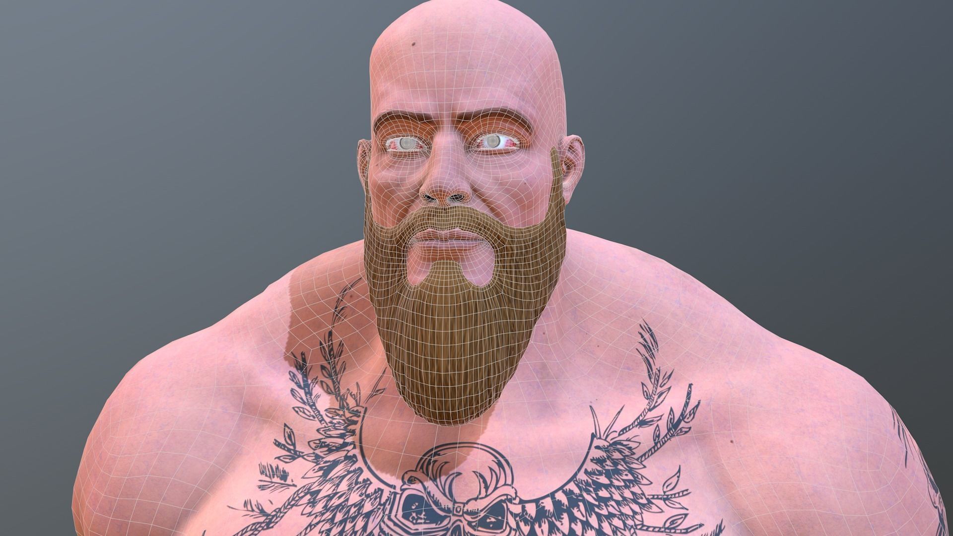 big man Low-poly 3D model_5