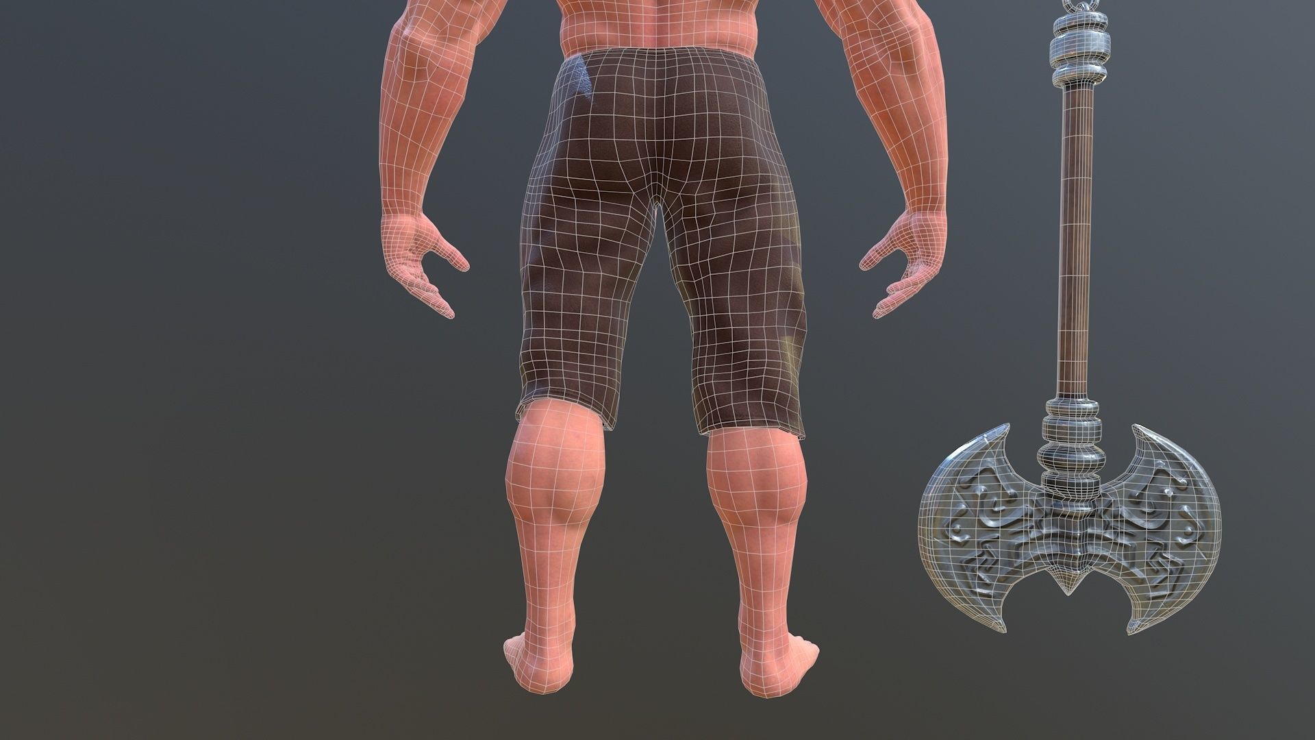 big man Low-poly 3D model_2
