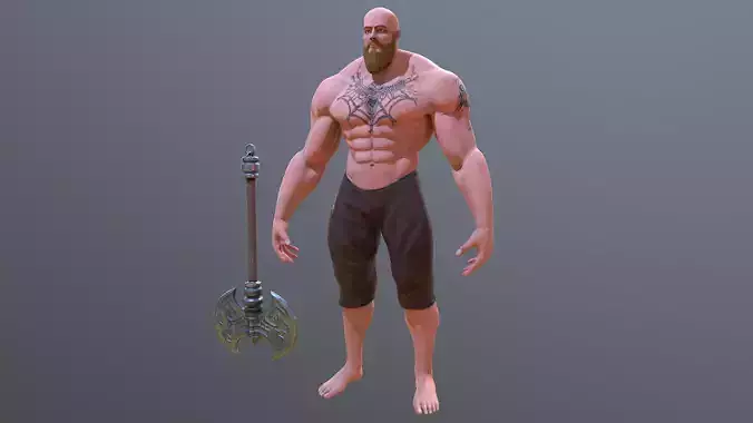big man Low-poly 3D model