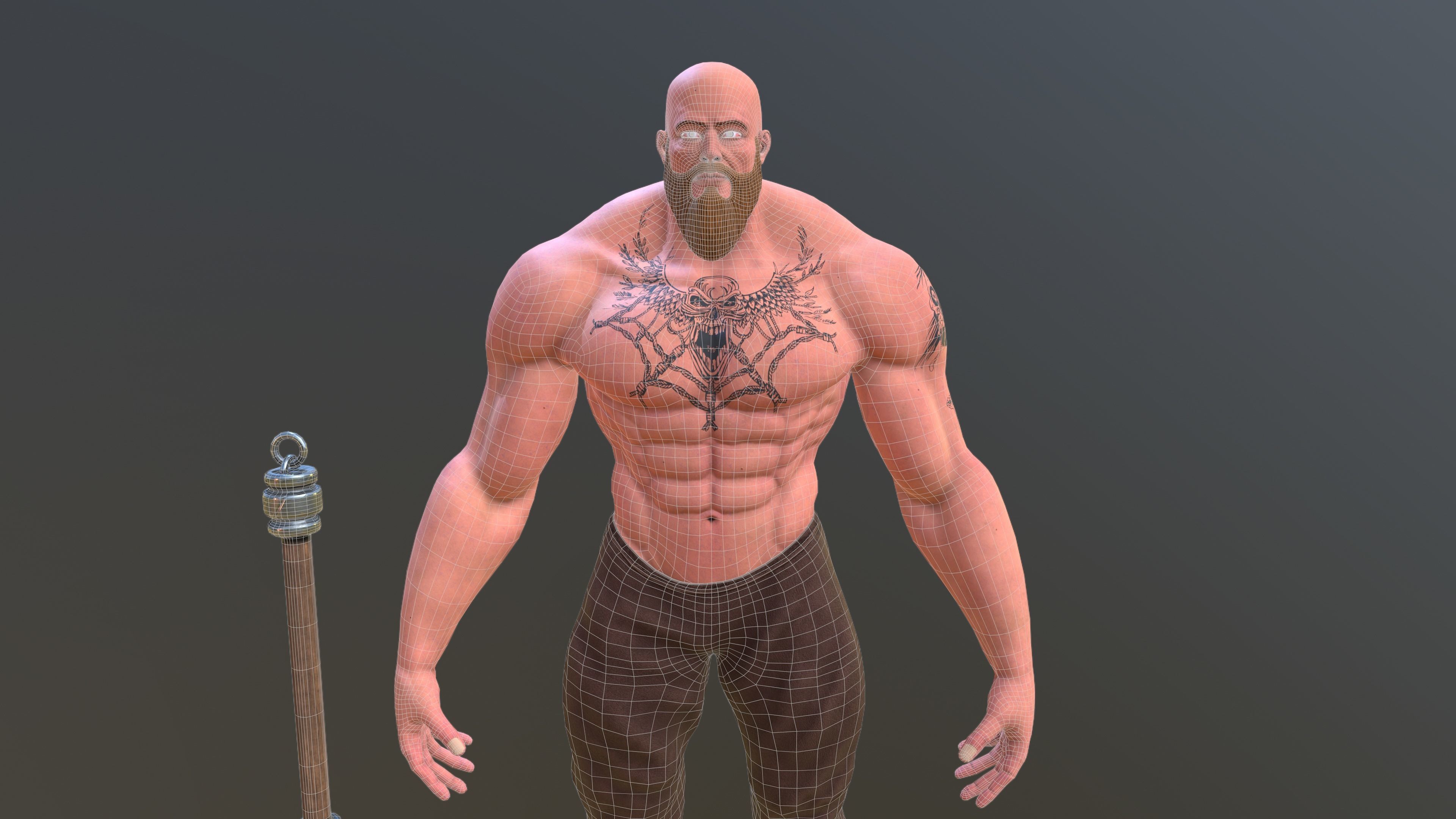 big man Low-poly 3D model_10