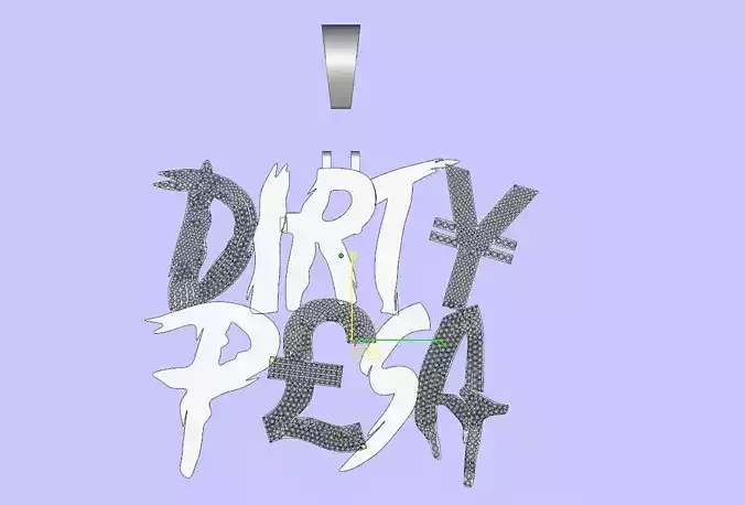 Iced Out Hip Hop dirty pesa Luxury Silver Pendant Flexing Money 3D print model