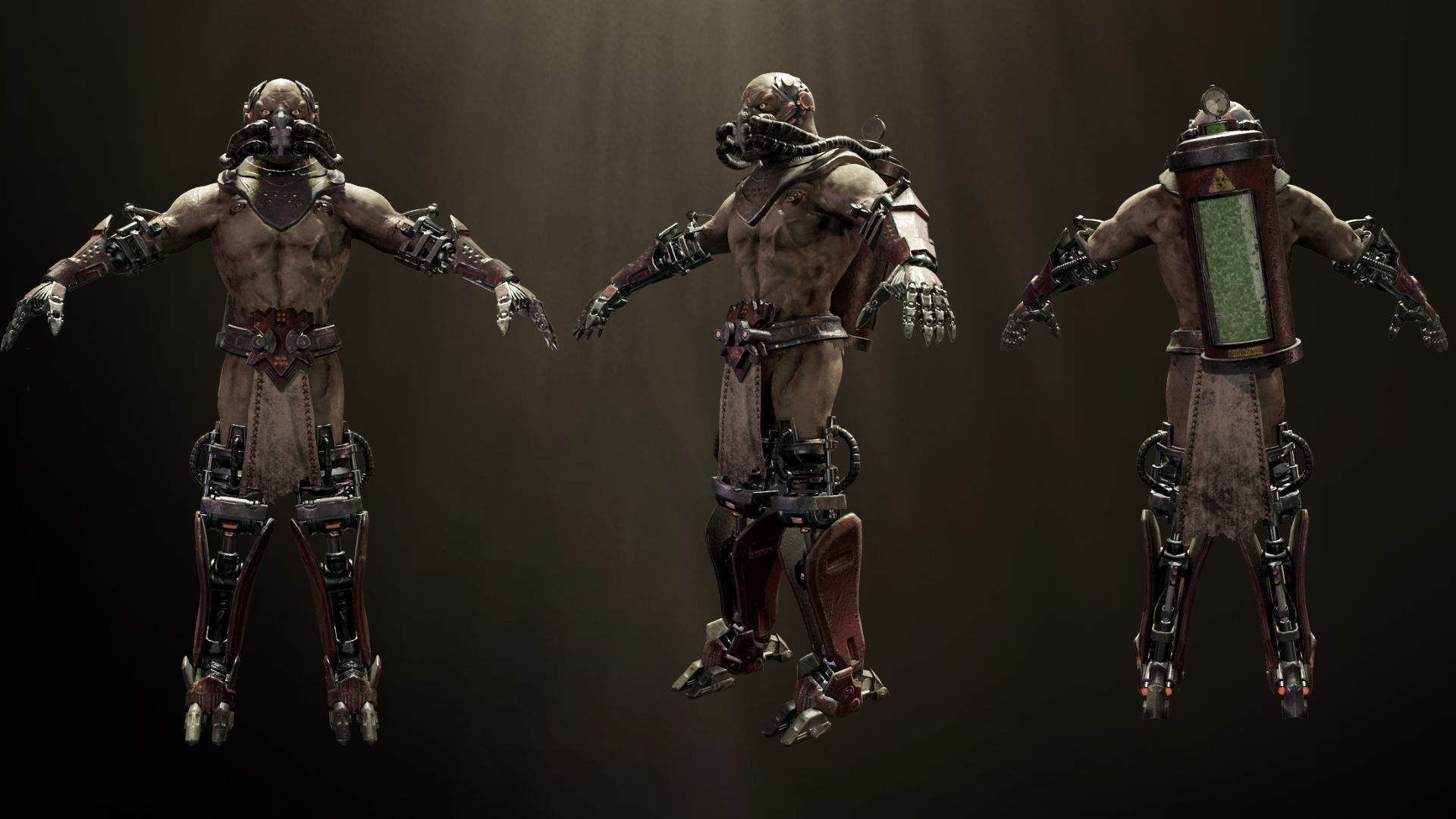 Sci-fi Undead Low-poly 3D model_9