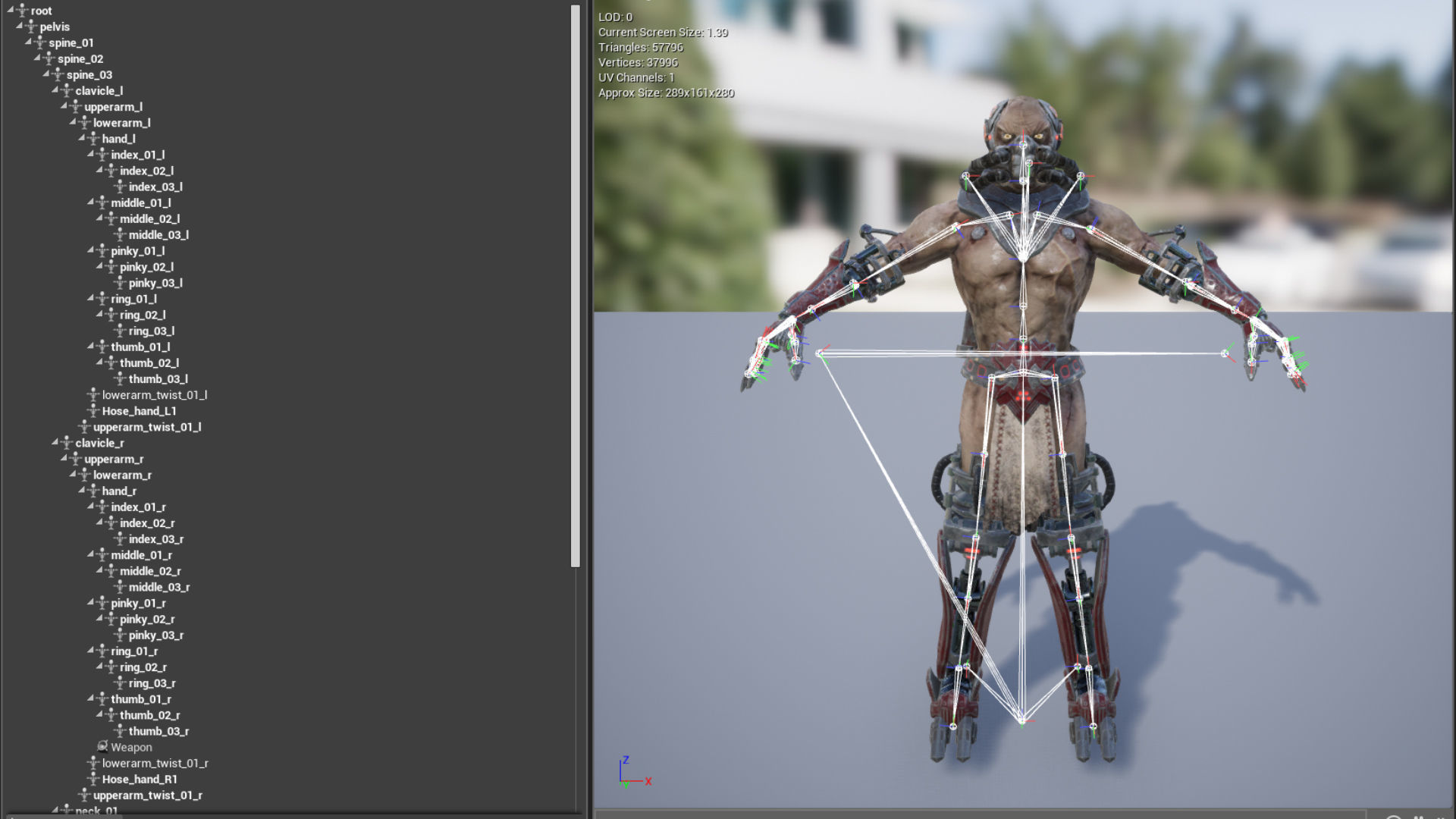 Sci-fi Undead Low-poly 3D model_14