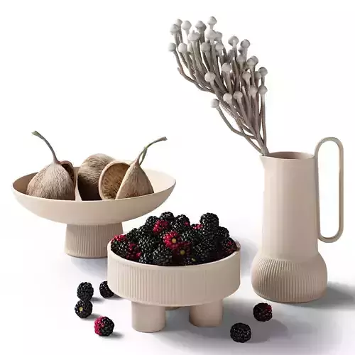 Decor Brunia and blackberry vases buddha nuts Set 77