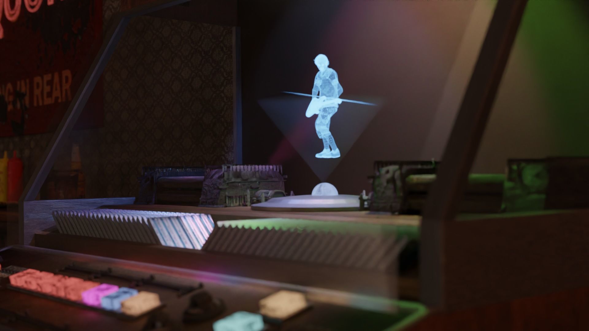 Futuristic Hologram Jukebox 3D model_3