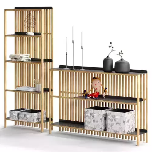 Decor Rack with decor Set 95 3D model