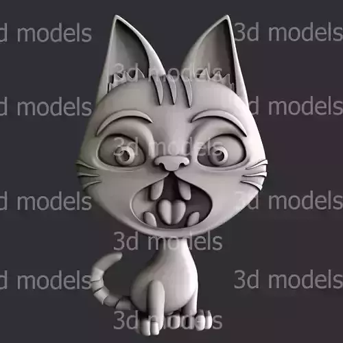 3d STL models for CNC or 3d printer cat P448 3D model